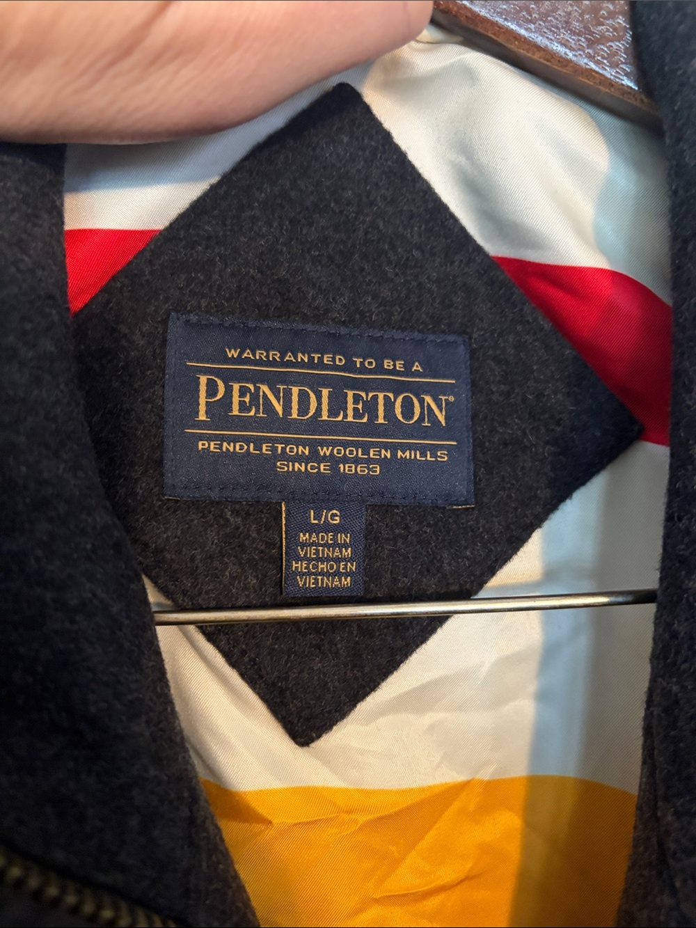 Pendleton Black Wool-Blend Jacket with Classic Lining - Picture 2 of 5
